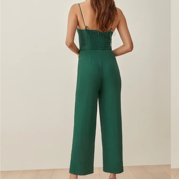 NWT Reformation Forest Green Jumpsuit - Picture 3 of 7